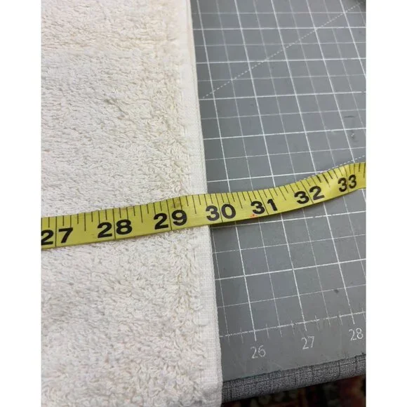 Lauren By Ralph Lauren Cream Bath Towels Pair 30"x54" 100% Cotton NWOT Vintage - Picture 6 of 6